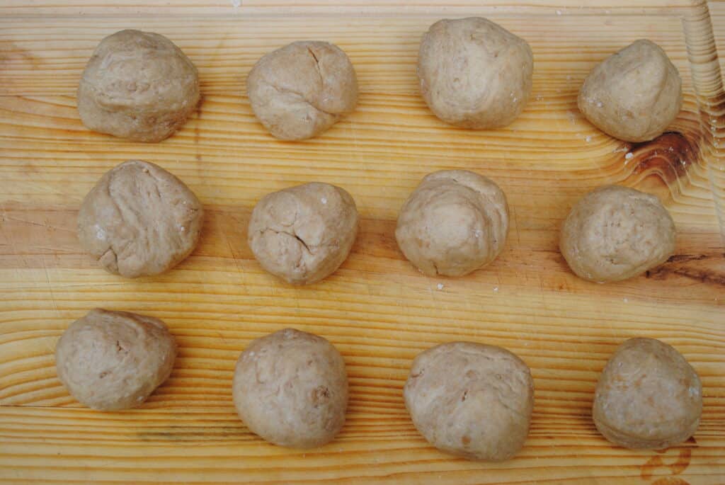 homemade tortilla dough balls