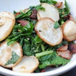 Turnips with bacon and turnip greens