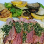 Grilled steak with chimichurri