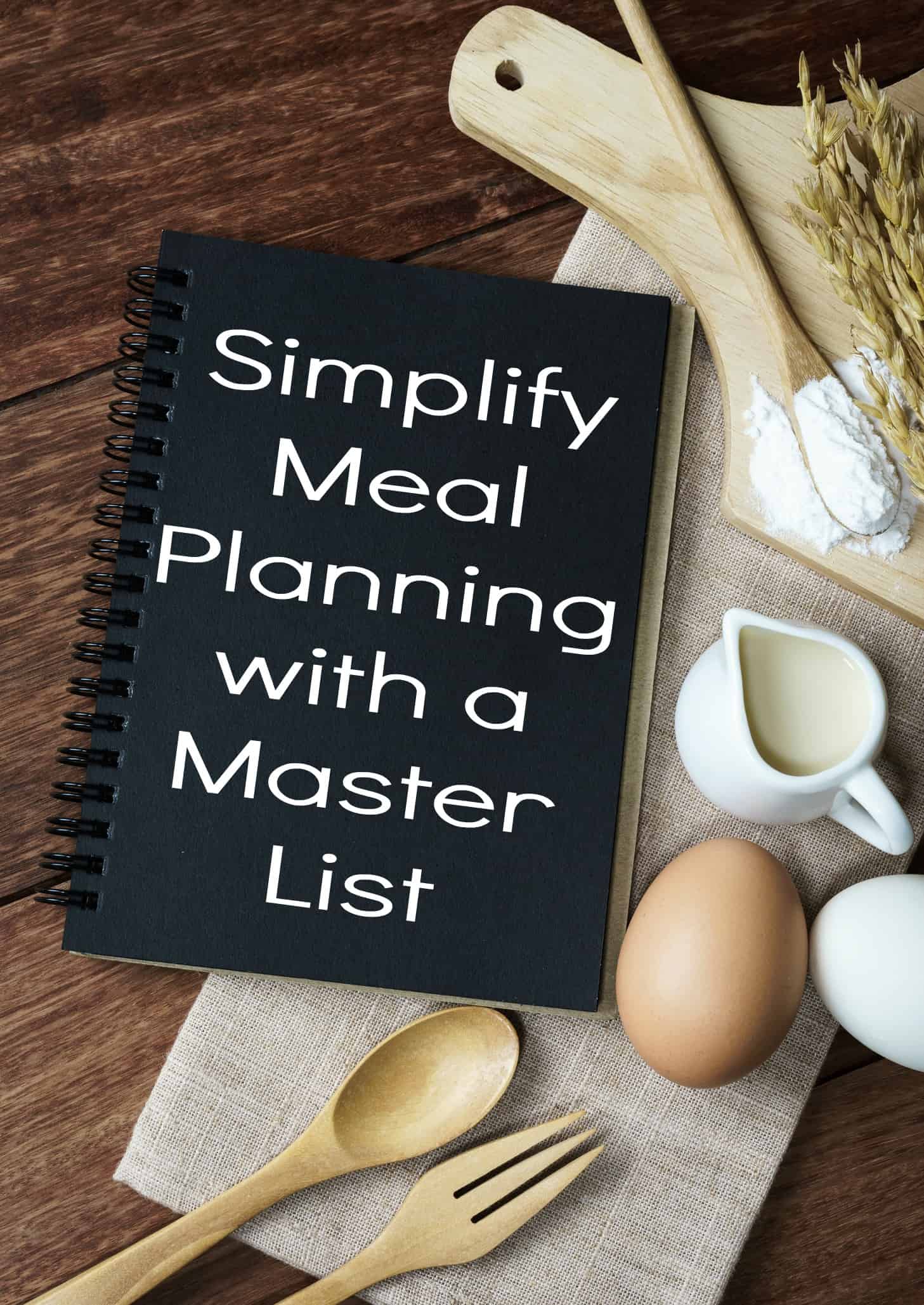 Simplify meal planning with a master list