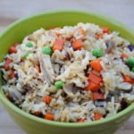 Chicken fried rice. A dirt cheap meal.