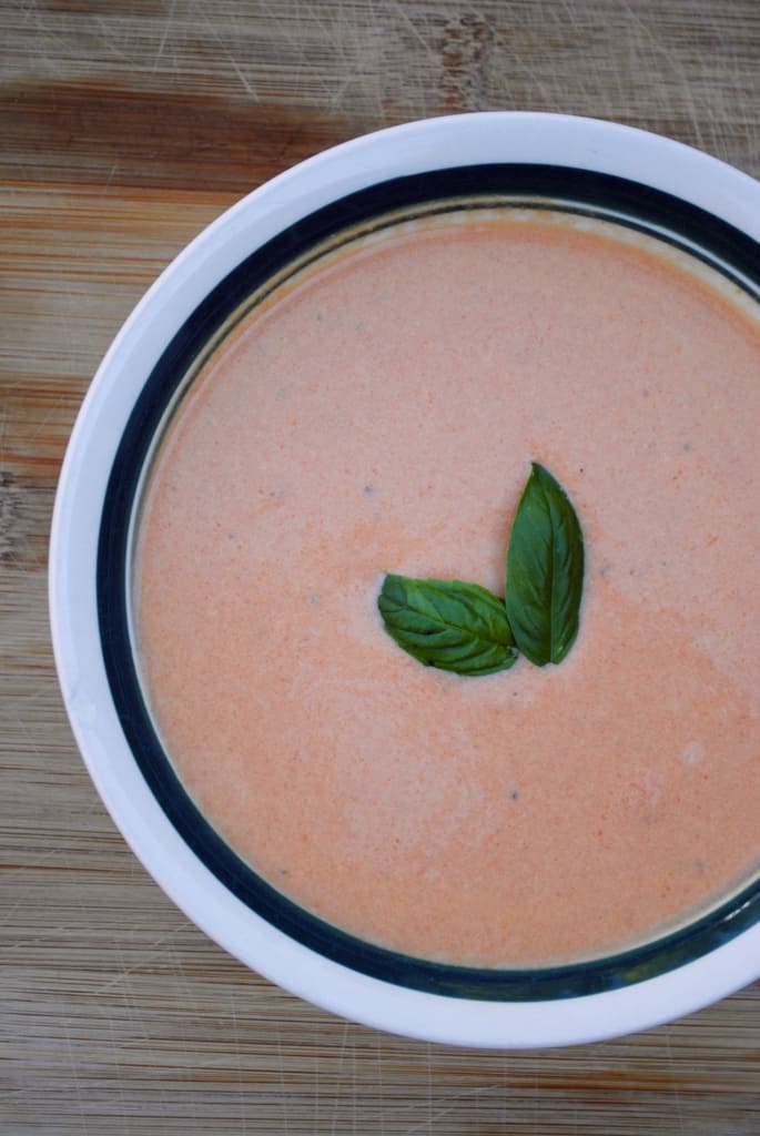 Slow cooker creamy tomato soup.