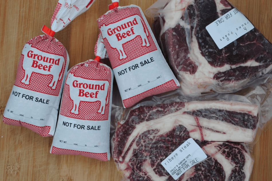 packaged grass fed beef