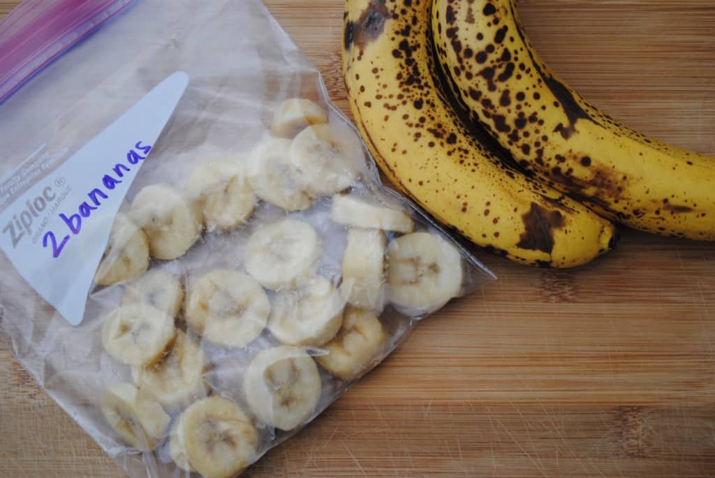 How to freeze overripe bananas