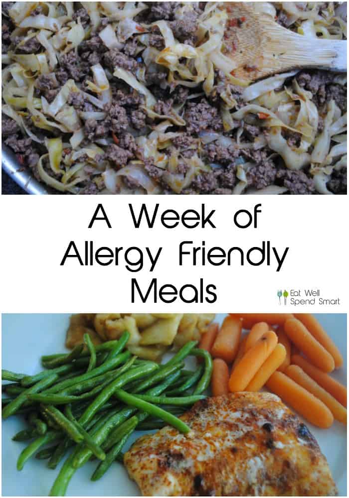 a week of allergy friendly meals