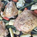 Chicken thighs with vegetables