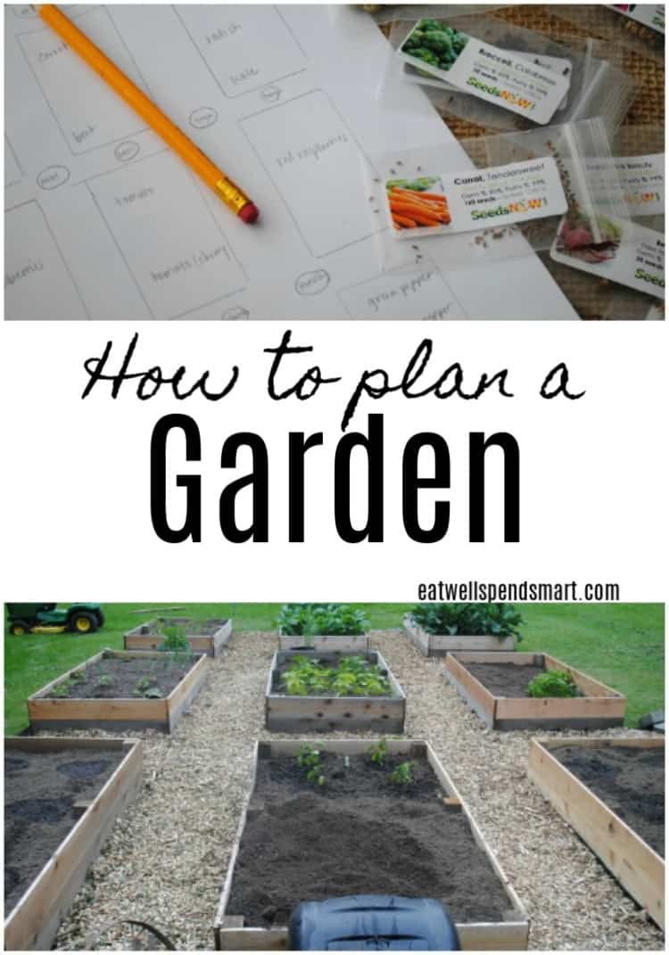 Raised garden vegetable beds and a garden sketch. How to plan a garden