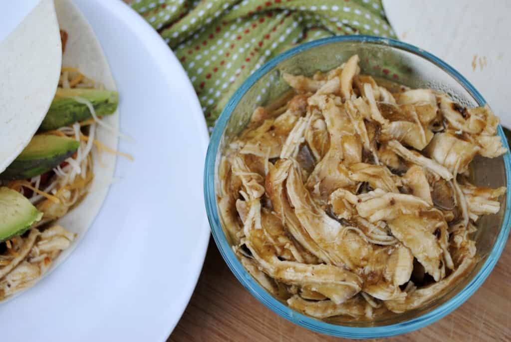 Salsa verde chicken. An easy slow cooker meal.