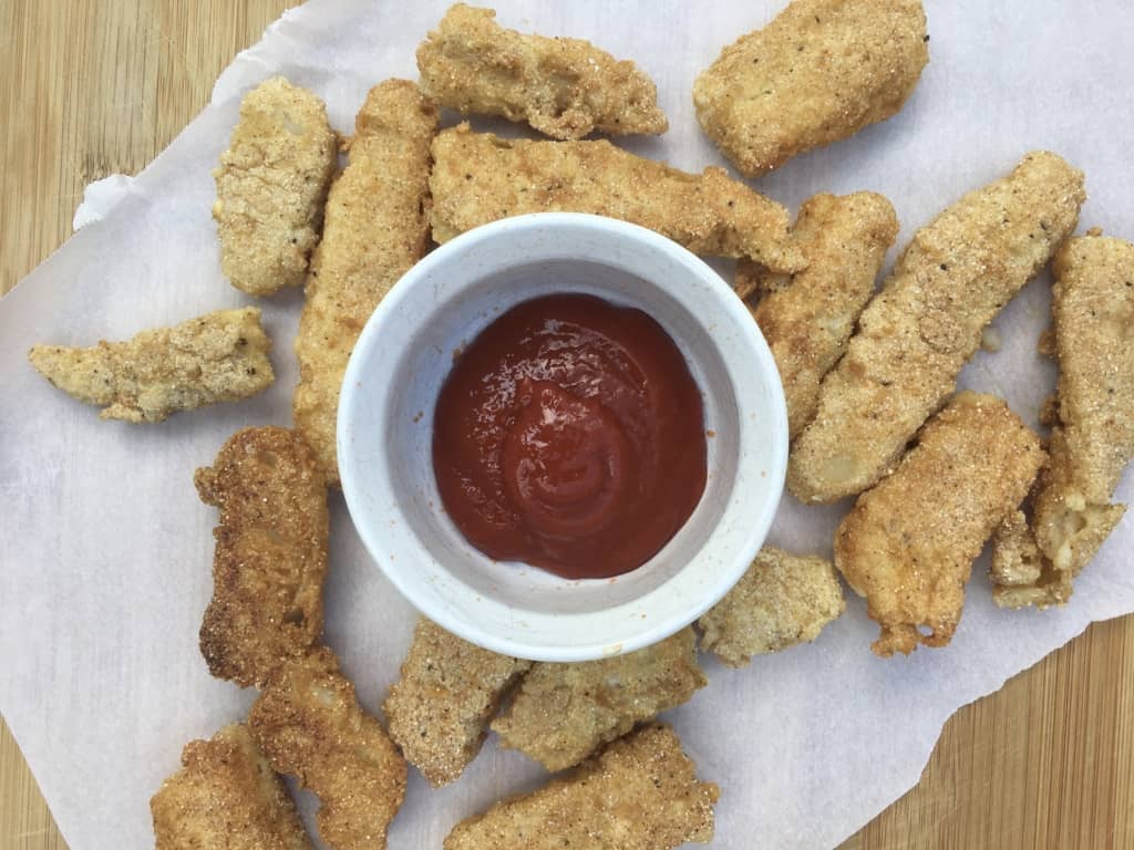 Homemade fish sticks are healthy and easy to make.  