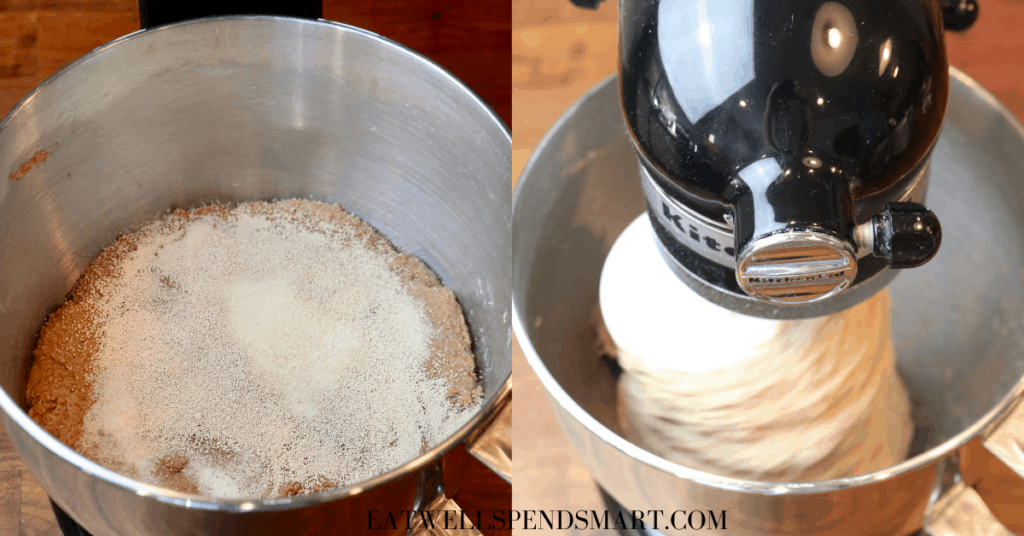 kneading bread in a stand mixer
