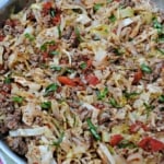 Italian ground beef and cabbage skillet. A frugal, healthy skillet meal.