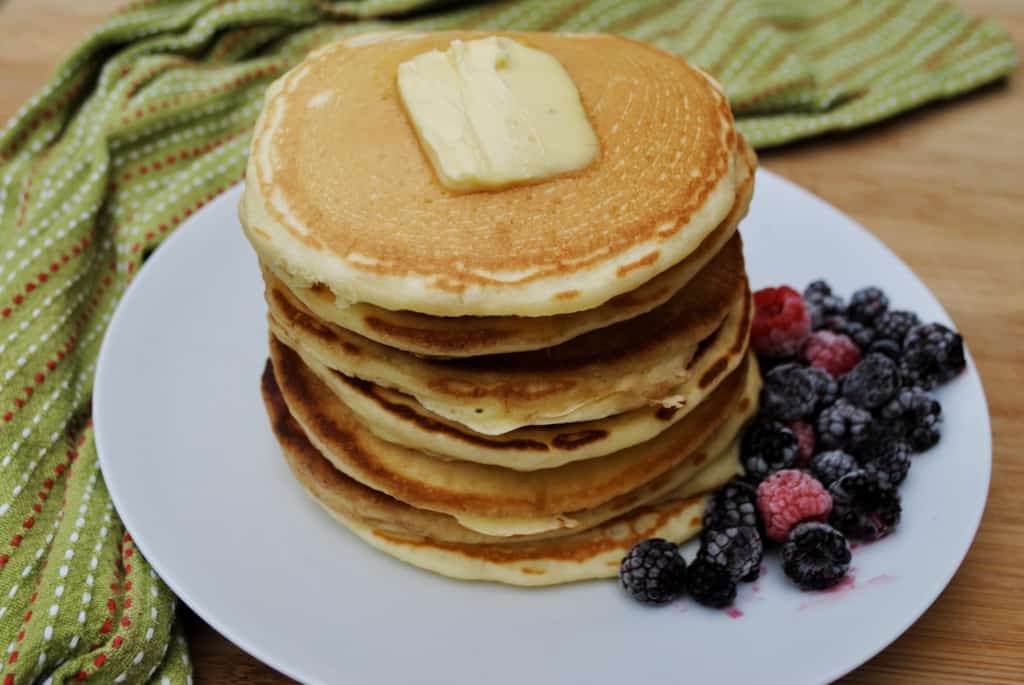 Delicious fluffy homemade pancakes. Simple ingredients and fool-proof.