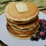 Delicious fluffy homemade pancakes. Simple ingredients and fool-proof.
