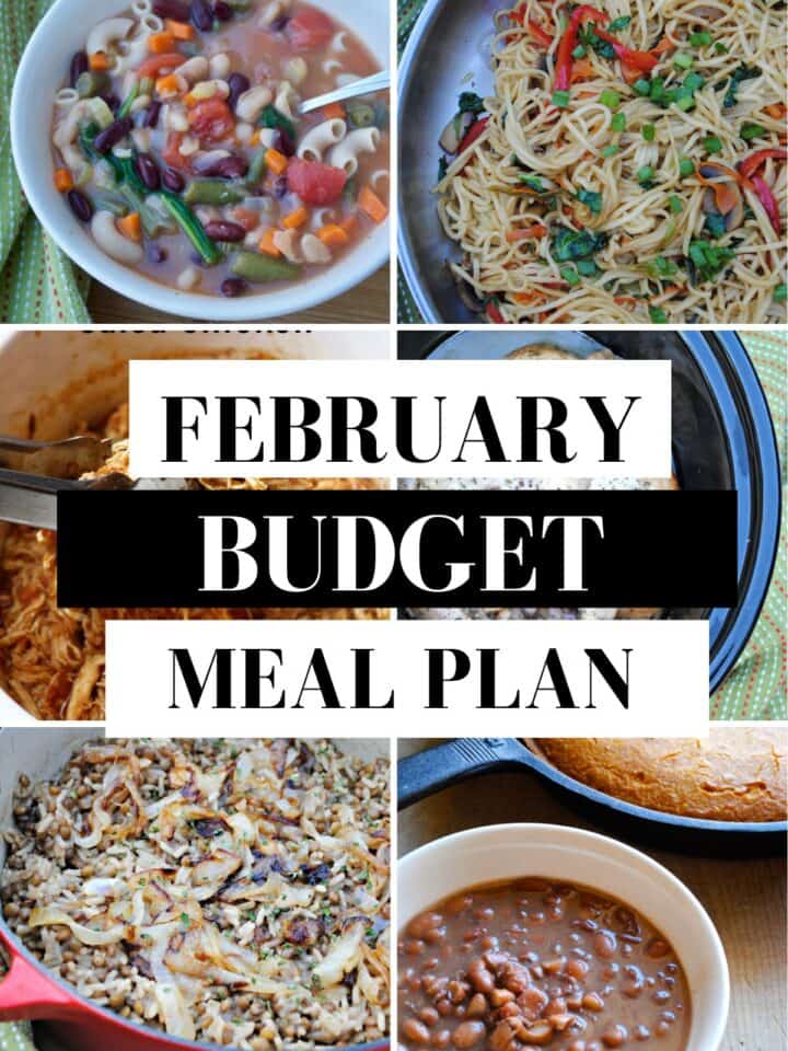 February budget meal plan