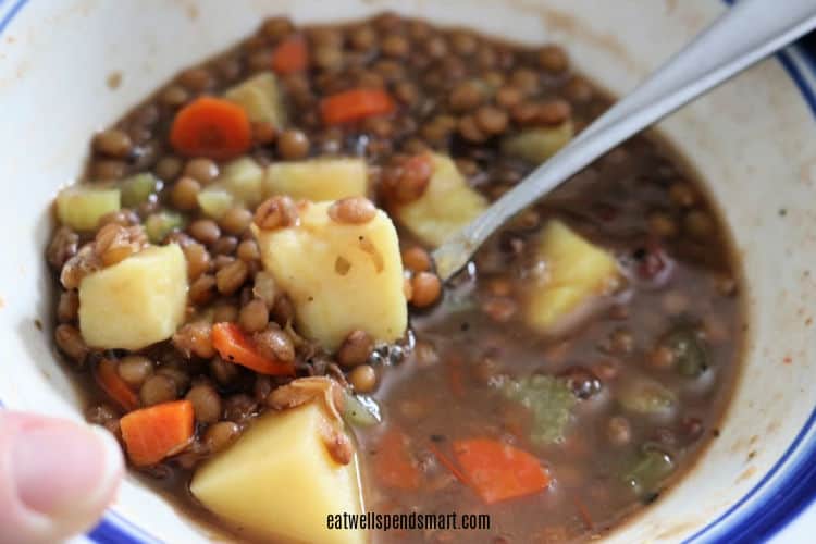 bowl of lentil soup