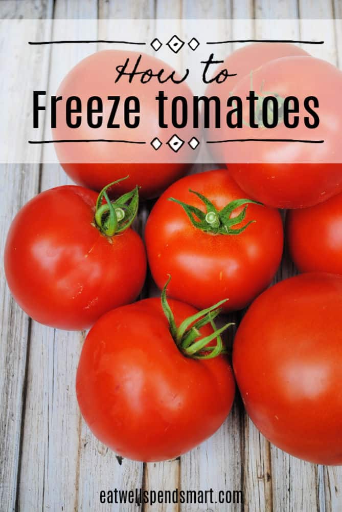 How to freeze tomatoes two ways.