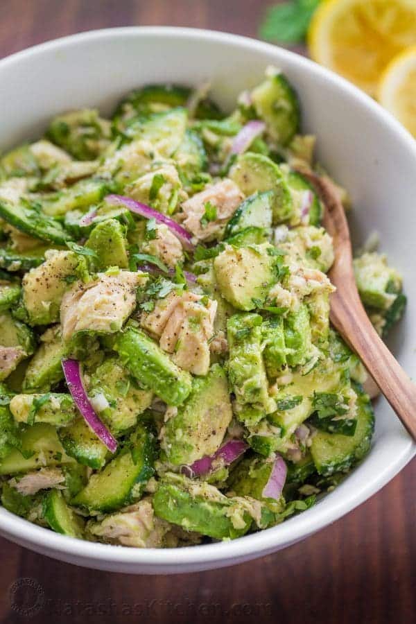 Avocado tuna salad: canned tuna recipes