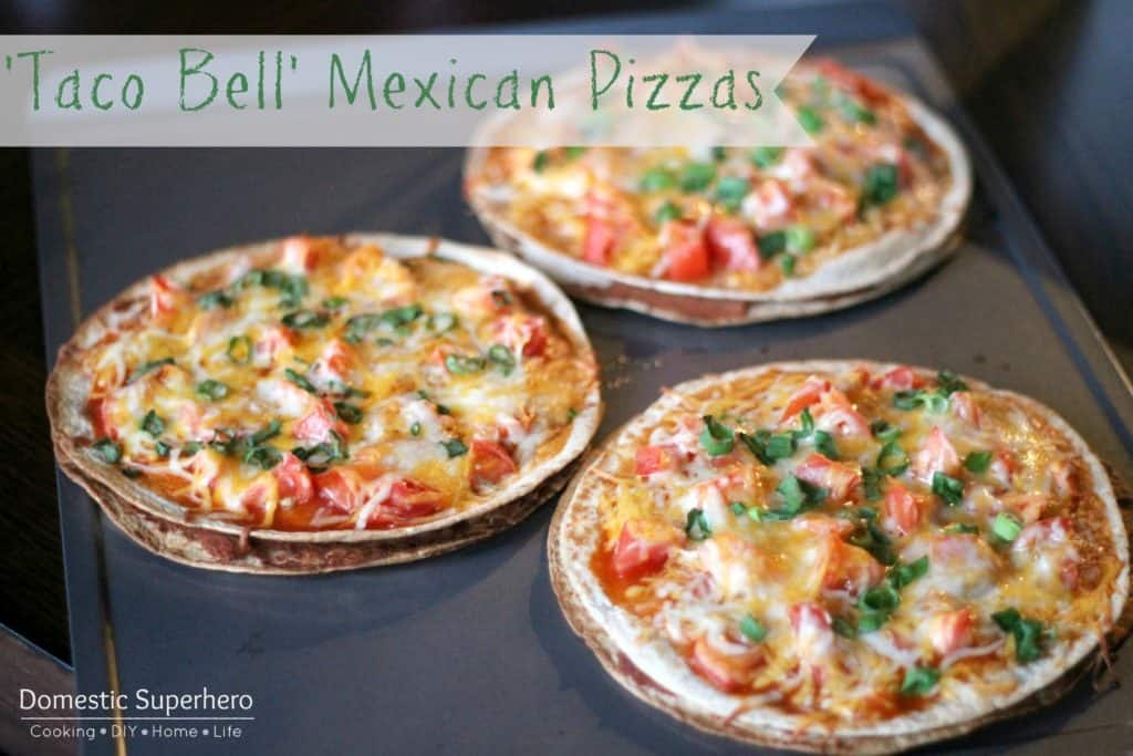 Mexican pizzas with beans