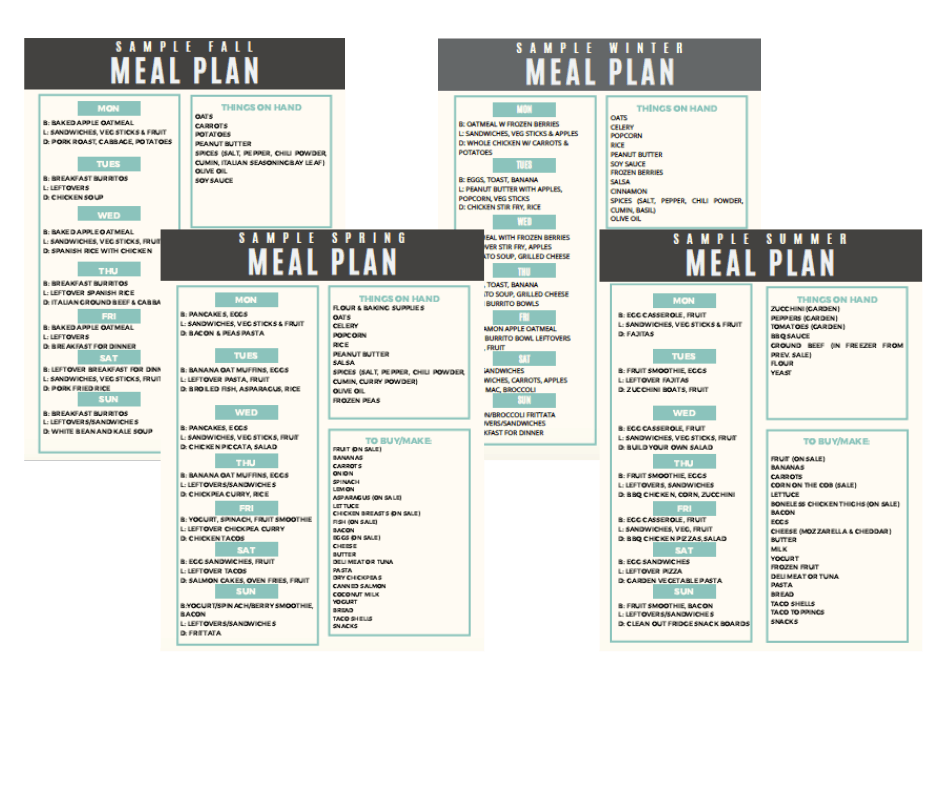 A Three-Week Meal Plan - Spend Smart Eat Smart