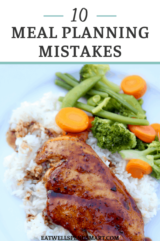 Meal planning mistakes