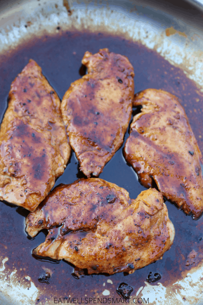 Chicken breasts in a spicy sweet honey butter sauce