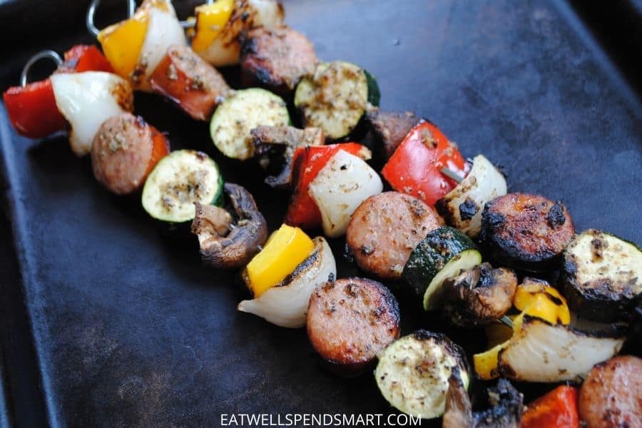 grilled smoked sausage kabobs