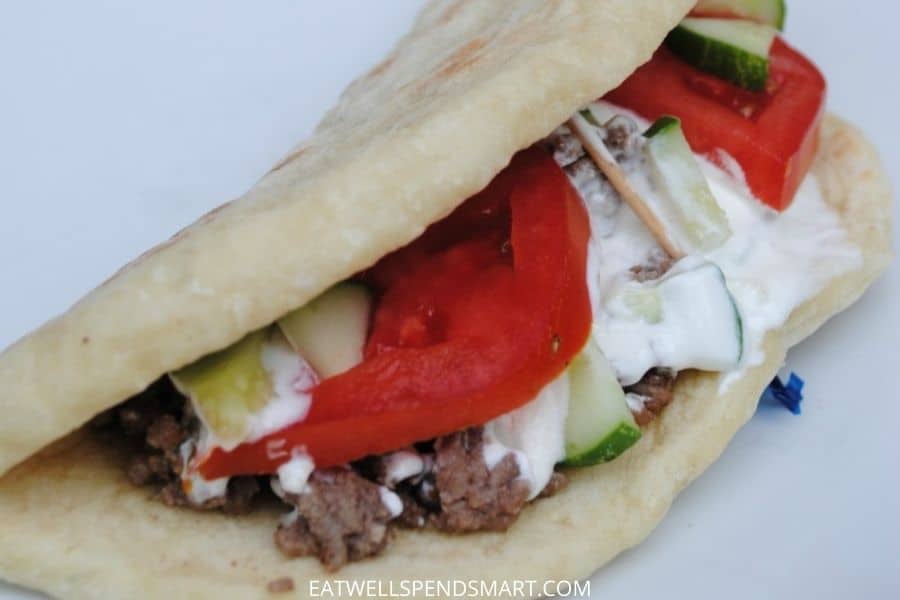 Ground beef gyro